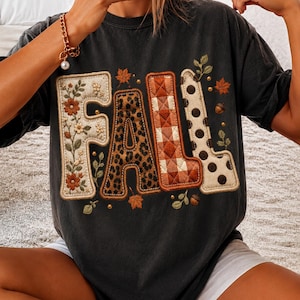 Herbst-PNG, Herbst-Patchwork-PNG, Herbst-Shirt-PNG, Thanksgiving-Shirt-Design, Gemütliche Jahreszeit-PNG, Blumen-Patchwork-Digitaldownload