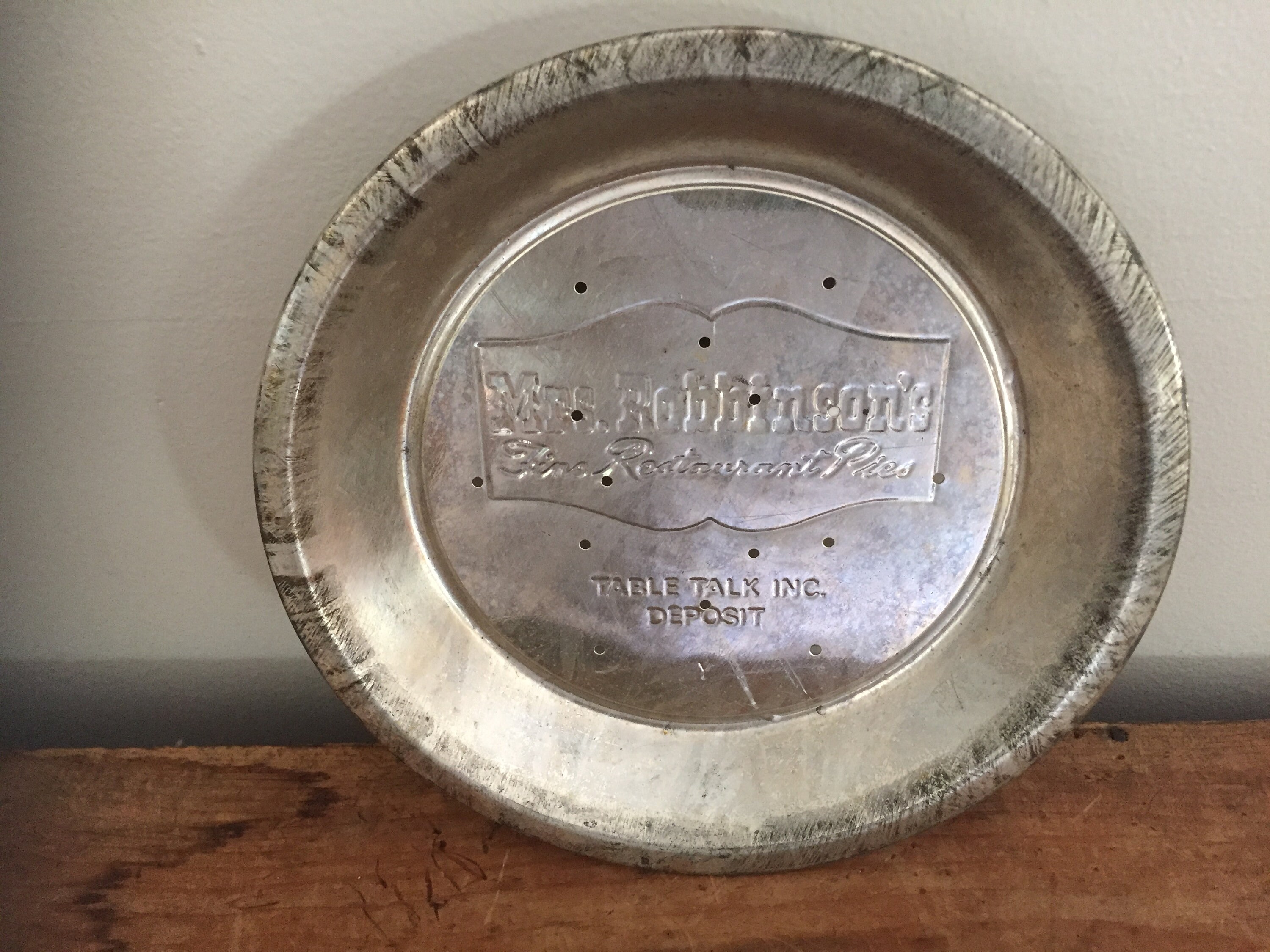 Vintage Pie Plate Mrs. Robinson Fine Restaurant Pies Table Etsy