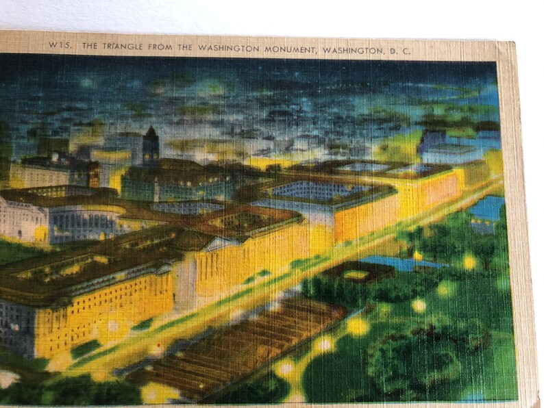 Washington DC Vintage Washington DC Postcard The Triangle from the Washington Monument and
