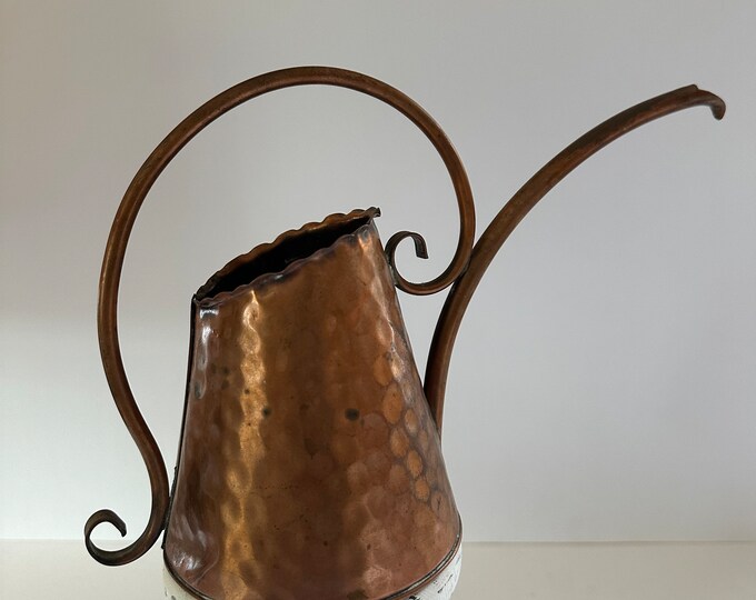 Vintage Solid Copper Gregorian Watering Can Etsy