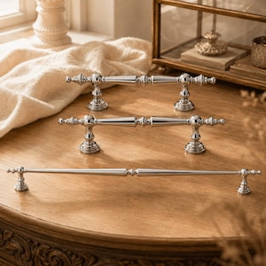 Heller Chrom-Schrankgriff, Schubladenknauf im Vintage-Stil, dekorative Möbelbeschläge, Schranktürgriff aus Messing
