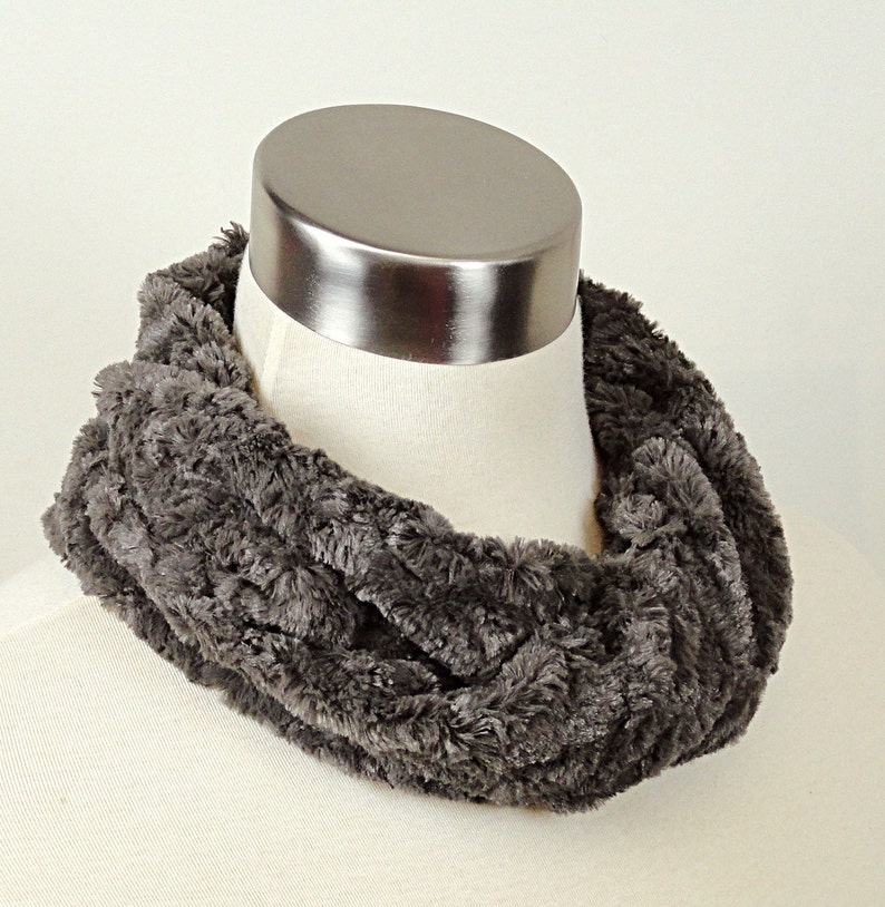 Grey Fur Scarf