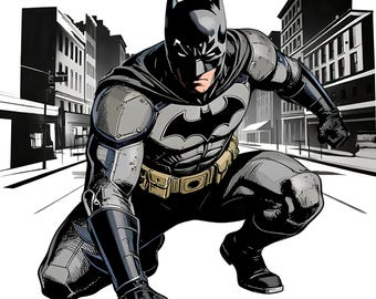 Dark Vigilante Hero PNG - Gothic Superheld Digitales Kunstwerk (Kommerzielle Nutzung)