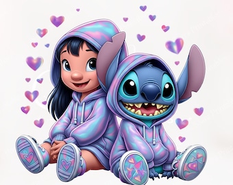 Stich Lilo PNG, Alien Clipart, Geburtstag Shirts, Party Designs (digitaler Download)