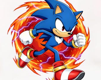 Sonic The Hedgehog PNG, Geburtstag Clipart, Character Art (digitaler Download)