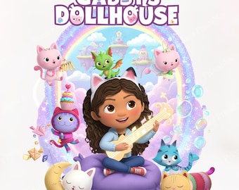 Gabby's Dollhouse PNG Clipart, Shirt & Tumbler Design (Digital Download)
