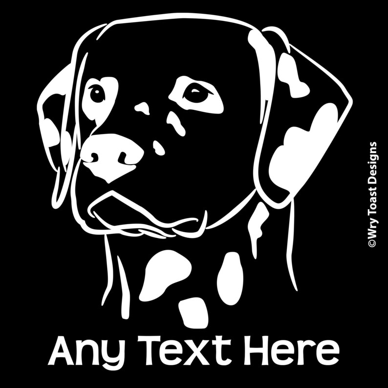Dalmatian Vinyl Car Decal Etsy