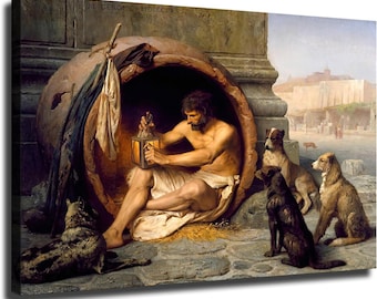 Diogenes by Jean Leon Gerome Canvas Print – Ancient Greek Philosophy Wall Art