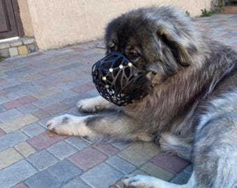 Handgefertigter Maulkorb für große Hunderassen, maßgefertigt, Kangal, Kaukasischer Schäferhund, Tibetmastiff G6