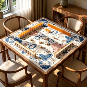 Western Cowgirl Mahjong Mat, Cowboy Boot Floral Game Mat, Non Slip Table Mat Gift