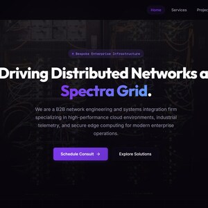 Spectra Grid CMS Landing Page Template | No-Code Admin Dashboard