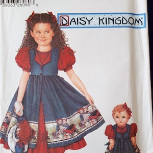 Vintage Simplicity Daisy Kingdom girl,s dress pattern and doll pattern