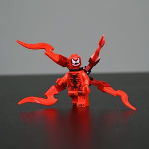 MOC Marvel Carnage Red Symbiote Figure, Lego-Compatible, Birthday Gift, Fan Present