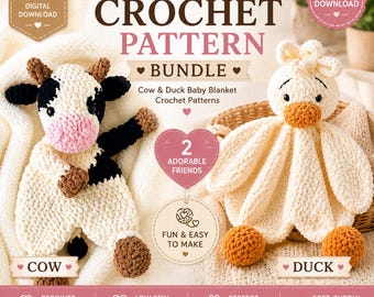 Pacote de padrões de crochê para aconchego: Padrão de manta de crochê para bebê | Cobertor | Bichinho de pelúcia | Brinquedo de pelúcia | Manta de ganso, Padrão de Amigurumi (PDF)