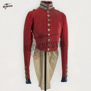 British Military Redcoat Uniform Jacket - Historical Regency Military Tailcoat - Custom Handcrafted Red Tunic - Cosplay, Reenactmen