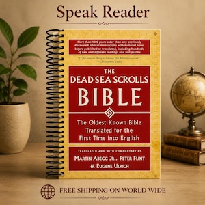 Dead Sea Scrolls Bible English Translation, Oldest Bible Text Spiral Bound, Ancient Scripture Book, Biblical History Study, Christian Gift