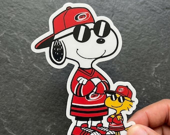 Snoopy Carolina Hurricanes Sticker, Kiss-cut Sticker, Logo Vinyl Stickers