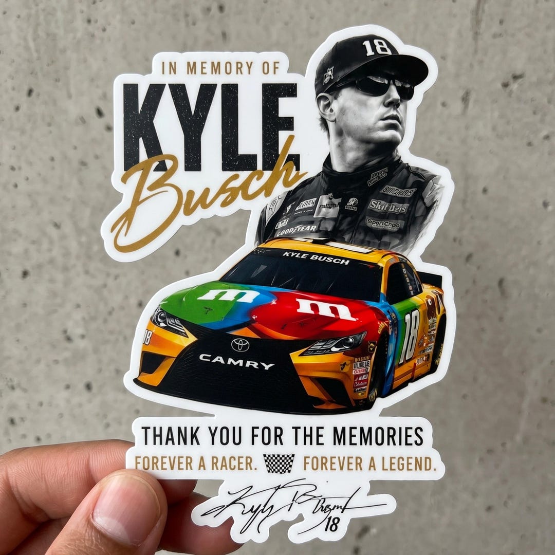 Chris Kyle Rip Sticker Kyle-busch RIP NASCAR Legend Sticker, Kiss-cut Sticker, Logo Vinyl ...