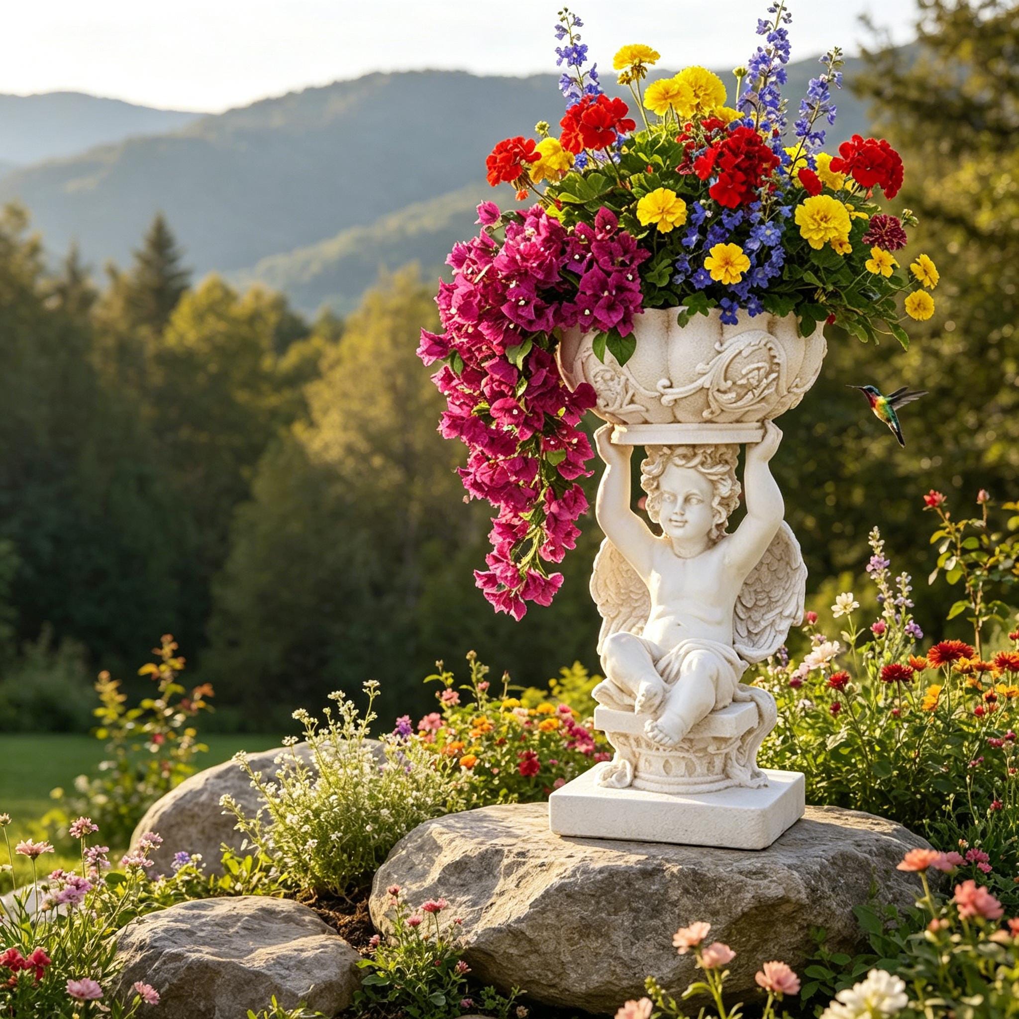 Vintage Cherub Planter, 19.8