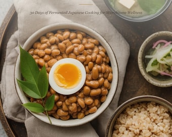 Libro de cocina japonés para la salud intestinal en PDF / Recetas japonesas fermentadas para 30 días / Plan de alimentación para el microbioma /