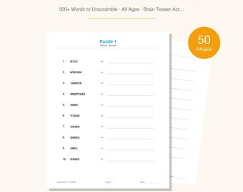 Libro de crucigramas y sopas de letras: 50 crucigramas temáticos