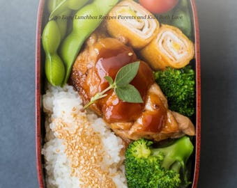 Planificador de bento familiar japonés en PDF / 30 recetas para la lonchera para niños y padres / Almuerzo escolar / Imprimible