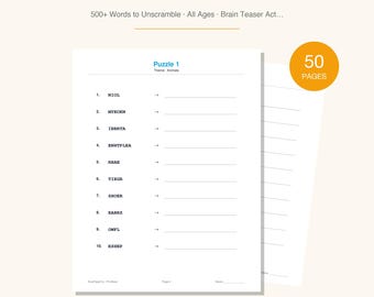 Libro de crucigramas y sopas de letras: 50 crucigramas temáticos