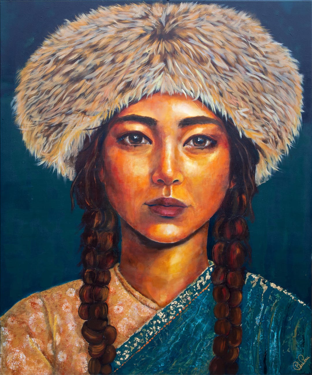 Steppe Woman Portrait, Earthy Boho Art (digital Download) - Etsy