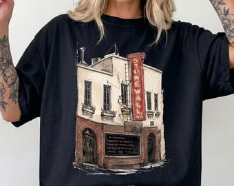 Stonewall Inn Shirt, LGBTQ Pride Graphic Tee, Queer History Apparel, Vintage Gay Rights T-Shirt, Pride Month Outfit