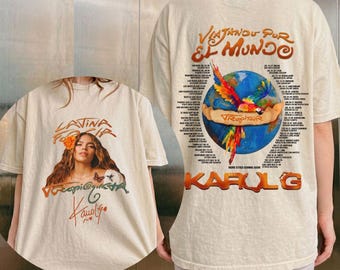 Karol G Tropicoqueta Tour Shirt, Bichota Latina World Tour Tee, Retro Tropical Concert Graphic Shirt