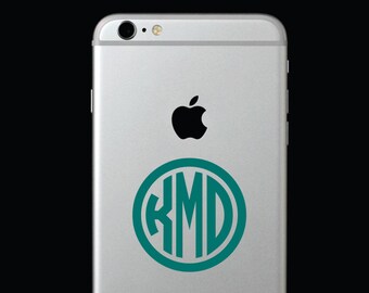 Phone Monogram Decal, Cellphone Monogram, Phone Monogram, Phone Decals, Monogram for Phone, Cell Phone Decal, Monogram Decal for Phone