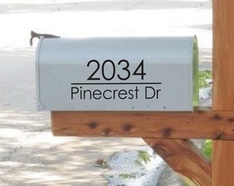 Custom Mailbox Decal, Mailbox Address Decals, Mailbox Stickers, Modern House Address, Number Decals for Mailbox, Mailbox Decals