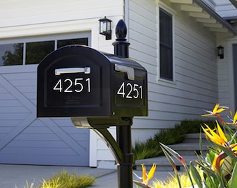 Custom Mailbox Address Numbers, Modern Mailbox Numbers, Mailbox Decals, Modern Address Numbers, Modern Mailbox Decals - Up To 5 Digits