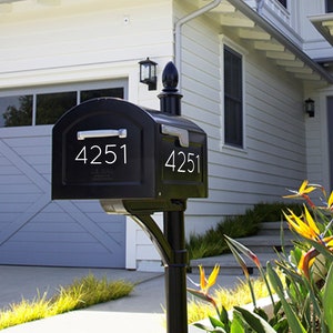 Custom Mailbox Address Numbers, Modern Mailbox Numbers, Mailbox Decals, Modern Address Numbers, Modern Mailbox Decals - Up To 5 Digits