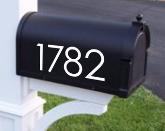 Custom Mailbox Numbers, Modern Mailbox Decals, Large Mailbox Stickers, Modern House Number Decals, Mailbox Numbers - Up To 5 Numbers/Digits