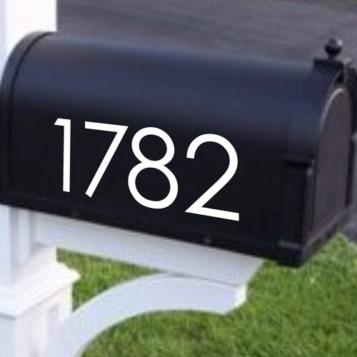 Custom Mailbox Numbers Modern Mailbox Decals Modern House Etsy
