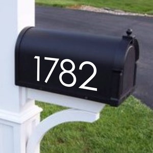 Custom Mailbox Numbers, Modern Mailbox Decals, Large Mailbox Stickers, Modern House Number Decals, Mailbox Numbers - Up To 5 Numbers/Digits