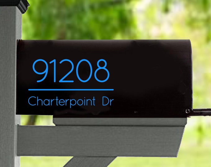 Custom Mailbox Decal Mailbox Name and Address Decal Mailbox Etsy