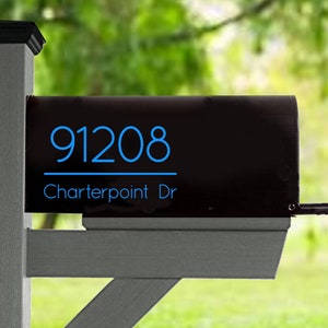 Custom Stacked Mailbox Decal, Mailbox Address Decals, Mailbox Stickers, Modern Mailbox Decal, Address Decals for Mailbox, Mailbox Decals