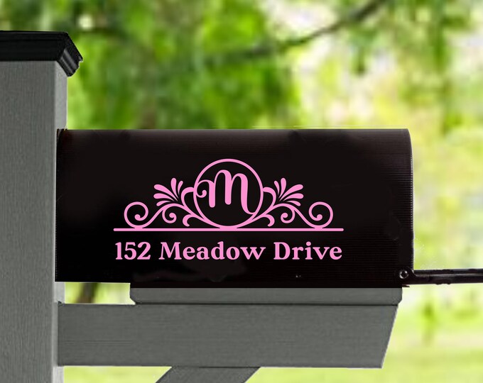 Custom Mailbox Name Modern Mailbox Name Decal Mailbox Etsy