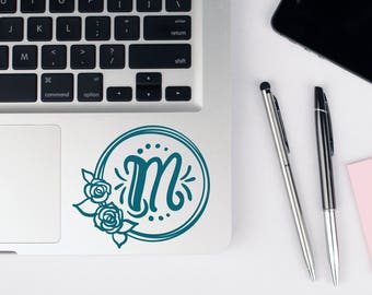 Personalized Laptop Decal, Phone Monogram Decal, Laptop Monogram, Laptop Decal, Laptop Monogram, Monogram Decal for Laptop, Monogram Sticker