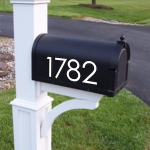 Custom Mailbox Numbers Modern Mailbox Decals Large Mailbox Etsy