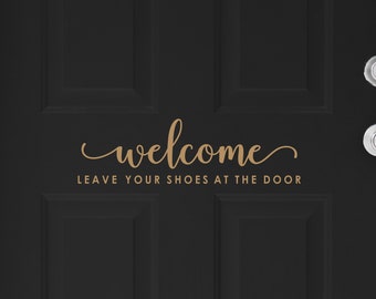 Welcome Door Decal, Modern Door Decal, Door Sticker, Vinyl Door Decal, Welcome Decal, Modern Welcome Decal, Welcome Decal, Welcome Sticker