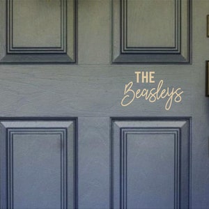 Front Door Decal, Name Door Decals, Door Sticker, Vinyl Door Decal, Family Name Decal, Modern Door Decal, Door Stickers
