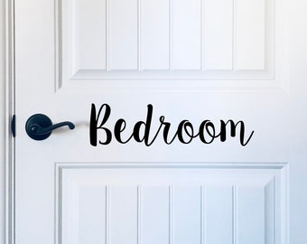 Bedroom Door Decal, Bedroom Decal, Bedroom Door Decals, Home Door Decal, Room Door Decal, Bedroom Door Sticker, Bedroom Door Sticker