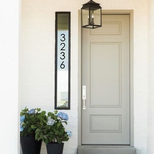 Reflective Vertical House Number Decal, Reflective Vertical Mailbox Numbers, Vertical Mailbox Stickers, Modern House Number Vertical