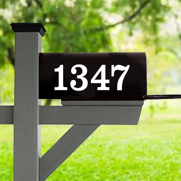 Custom Mailbox Number, Traditional Mailbox Decals, Mailbox Stickers, House Numbers Decal, Numbers for Mailbox - Up To 5 Numbers/Digits