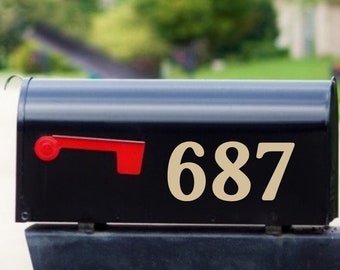 Custom Mailbox Number, Thick Mailbox Number Decals, Bold Mailbox Numbers, House Numbers Decal, Numbers for Mailbox - Up To 5 Numbers/Digits