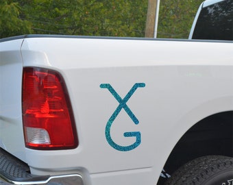 Glitter Livestock Brand Decal, Glitter Ranch Brand Decal, Glitter Brand Truck Decal, Glitter Cattle Brand Decal, Cattle Brand Decal