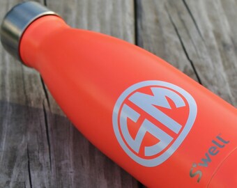 Monogram Decal, Monogram Sticker, Monogram for Water Bottle, Water Bottle Decal, Monogram Car Decal, Vinyl Monogram Decal